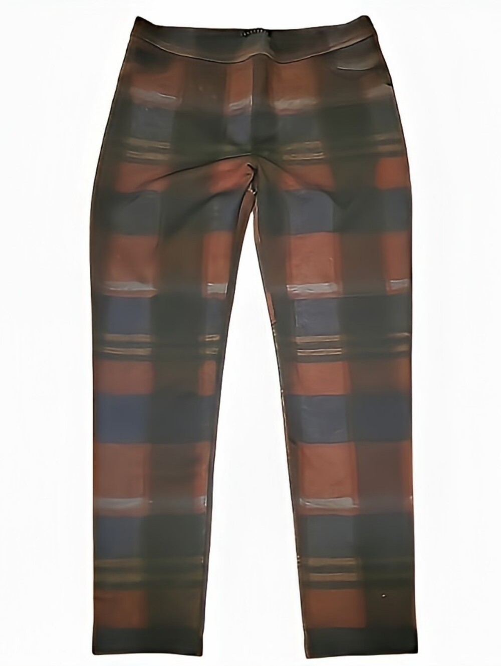 Sanctuary Plaid Slim Pull On Stretchy Pants, Size L